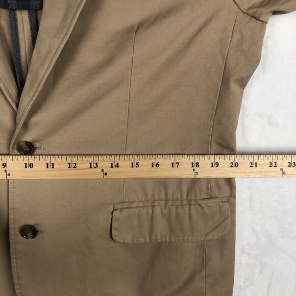 J. CREW‎ Ludlow Jacket Sz L Khaki Tan Preppy Blazer Sport Coat Unstructured EUC - Picture 10 of 15
